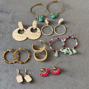 Eight (8) colorful summer Earring Sets